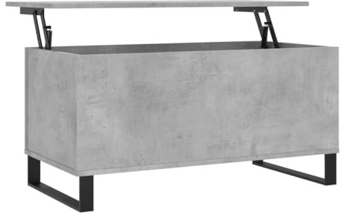 vidaXL Tavolino Salotto Grigio Cemento 90x44,5x45 cm Legno Multistrato