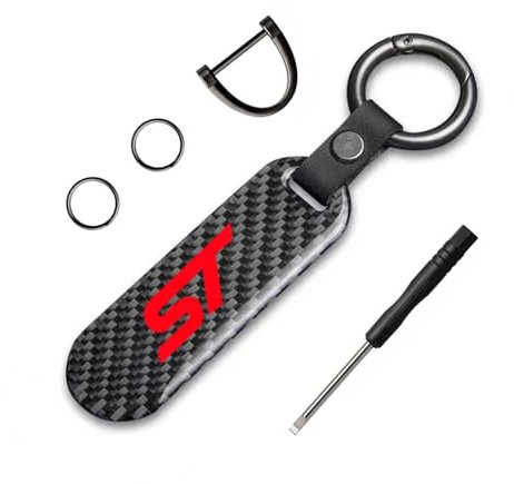 KAJAME Auto Porte-Clés Compatible avec pour Ford St Fusion Everest Escape Explorer Edge Mondeo Focus Ecosport Fiesta Kuga Personnalisé Porte-Clés De Voiture Accessoires Cadeaux,A-M
