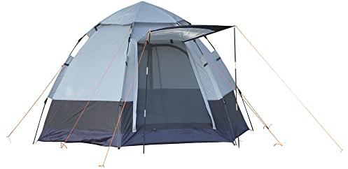 Outsunny Tienda de Campaña para 2-3 Personas Tienda de Camping Plegable con 2 Puertas Impermeable 3000+ Anti-UV Palanca Automática y Bolsas para Senderismo Playa 260x260x150 cm Negro y Gris