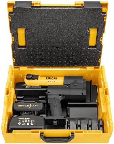 REMS AKKU-PRESS E 22V ACC BASIC-PACK L-BOXX (zur Herstellung von Pressverbindungen, universell bis ؠ110mm 3/8-4, Rohrpresse) 576017 R220