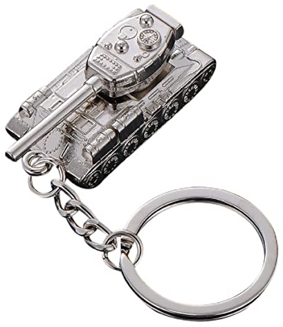 Panzer-Schlüsselanhänger für Männer, Punk Panzer Schlüsselanhänger für Jungen, Nordischer Wikinger Panzer Schlüsselanhänger, 3D-Panzer-Schlüsselanhänger, Silberner Panzer Totem-Schlüsselanhänger