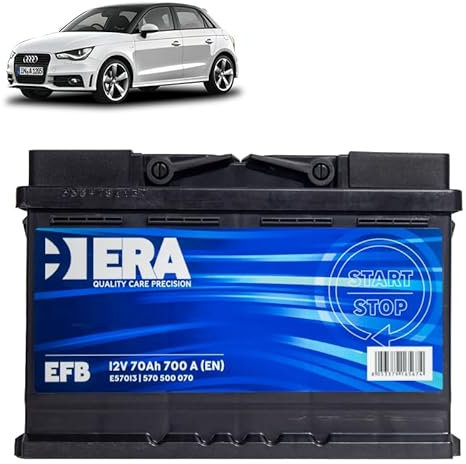 Batteria 70Ah EFB per Audi A1 1.4 1.6 TDI gasolio 2010-2019