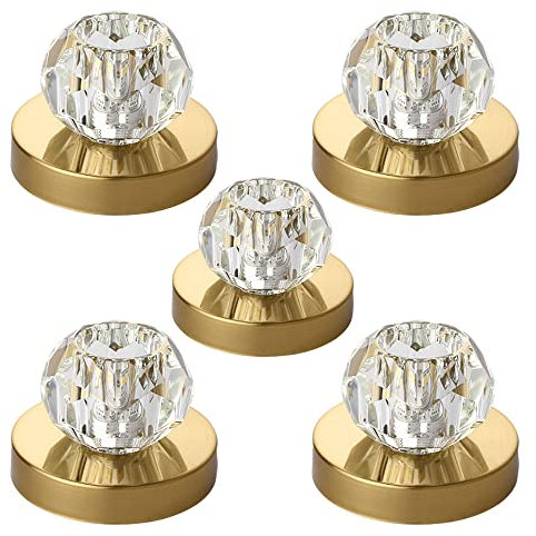 Downlight de cristal redondo, foco de cristal de montaje empotrado de 5 W, luz de techo empotrable con bola de cristal creativa, 3000 K/6000 K, Downlight empotrable LED seleccionable (A 6000 K)