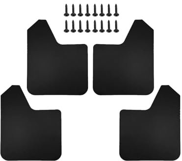 auto parafango Rally Sport Paraspruzzi Universali Paraspruzzi Paraspruzzi Parafango Anteriore Posteriore Per Auto Pick-up SUV Van Truck Parafango Auto(4pcs black)