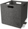 smøla Filz Aufbewahrungsbox, 33x33x33cm Organizer Faltbar I Aufbewahrungskorb, Aufbewahrungsbehälter ohne Deckel I Aufbewahrung Spielzeug, Kleidung, Wäschekorb, Anthrazit