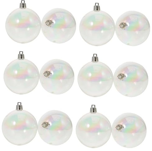 Cabilock STK Perlblasenball Kugel Unwiderstehlich Neon Klare Weihnachtsschmuck Weihnachtsbaum-anhänger Christbaumschmuck Hängende Weihnachtsverzierung Hängende Dekoration Plastik