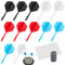 HTTYHT 12 Stück Dart Flights mit Schaft Dart Schäfte und Flights mit Dartpfeile Spitzer Rund Dart Flyer mit Schaft Integrierte Integriertes präzisionsgeformtes Dart-Flight und Schaftsystem