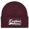 NIMAMA Mütze Beanie Dorfkind Wintermütze Statement Spruch Print Geschenk Unisex Strickmütze für Herren & Damen - Burgund