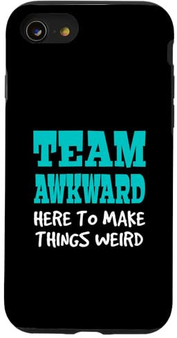 iPhone SE (2020) / 7 / 8 Team Awkward Here To Make Things Weird - Teal and White Case