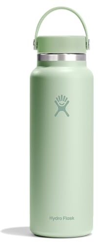 Hydro Flask Water Bottle - Insulated Stainless Steel - Wide Mouth Flex Lid, Non Spill, Leakproof and Refillable in 40 Oz