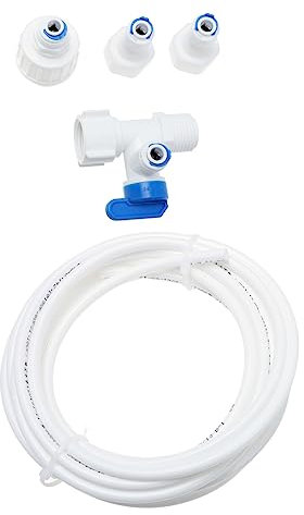Angoily Ice Maker Water Line Kit 5m Hose and Dedicated Connector, Ice Maker Connection and Installation Kit for Kitchen Appliances