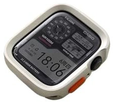 EZZON Custodia in TPU per Apple Watch Ultra da 49 mm, 45 mm, 41 mm, 44 mm, 40 mm, 42 mm, 46 mm, protezione per telaio paraurti per iWatch serie 9 SE, 8 Ultra, 7, 6, 5, 4.(Matte Starlight,49mm)