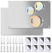 Sudnsadaks 2Pcs Pizarra Magnetica Nevera, 43.5 × 30cm Panel Magnético de Pared, Acero Inoxidable, Lavagnetta Magnetica Porta Calamite da Parete para Refrigerador, Pared y Organización