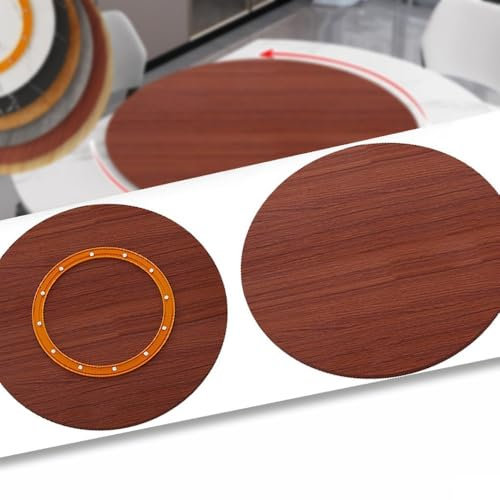 OPOLDBDMAC Großer Drehteller Aus Holz Für Esstisch, 50 60 70 80 90cm Lazy Susan Tischplatte Drehplatte, Drehbar Servierplatte Für Hotel Familie Tischplatte Mittelstücken(Teak,75cm/29inch)