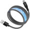 Magtame Magnetic USB C Cable, Elastic Coiled USBA to USB-C Leads, 1M/3.3FT Retractable USBC Cord, Nylon Braided Type C Fast Charging Cables, Compatible with iPhone 16 15 Samsung, Pad