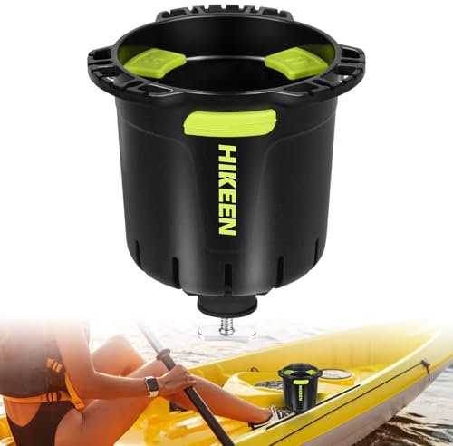 Boosteady Kayak Cup Holder with Rubber Tab, Multi-Functional Cup Holder for Kayak Water Bottle Holder, Drinks Holder, Fishing Tool, Lures Storage, Kayak Track Mount Install-1Pack