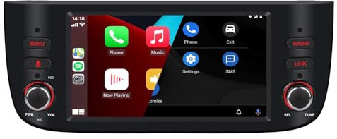 Autoradio per FIAT Punto(2010-2016) Linea(2012-2015) Radio con Wireless Carplay/Android Stereo IPS Touch Screen/Bluetooth/Mirror Link/FM/AM/USB