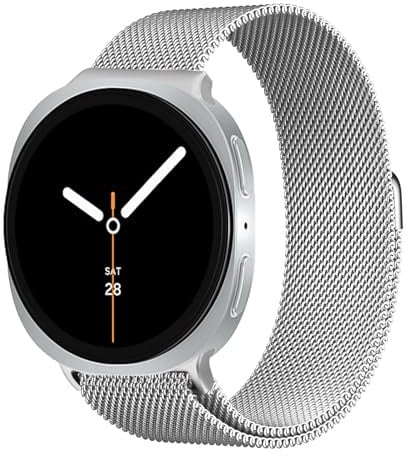 Milanaise Magnetisch Armbands für Samsung Galaxy Watch 9/8 Armband 40mm 44mm/8 Classic 46 mm Damen/Herren,Edelstahl Metall Loop Armbänder für Samsung Galaxy Watch 8 Classic Armband 46mm/9 8 44 40 mm