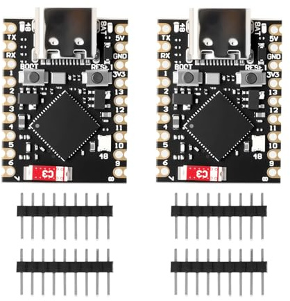 AYWHP ESP32-S3 Mini Development Board, WiFi Bluetooth IoT Board mit Dual-Core Prozessor 160 MHz Running Frequency Development Board, 2.4GHz Wi-Fi Mini Mainboard（2 Stück）