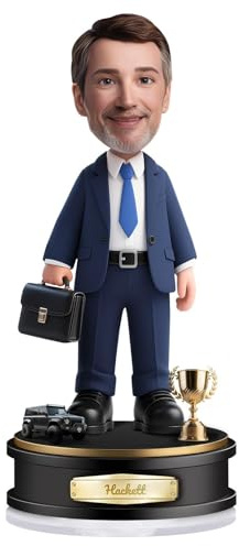 Individuelle Acrylfiguren, individuelle 2D-Stehfigur mit Foto, lustiges und einzigartiges Geschenk zum Schulabschluss, Geburtstag oder als Schreibtischdekoration im Büro (Männlich mittleren Alters)