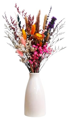 GmwyCzV 35 Pièces Fleurs Séchées, 45cm Fleurs Sechees Naturelles Décoration de Table, Fleur Sechees Decoration, pour Maison Arrangement Mariage Bureau Deco Salon Chambre Anniversaire