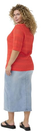 KAFFE CURVE Strickpullover KCtenesa Ellenbogenlänge