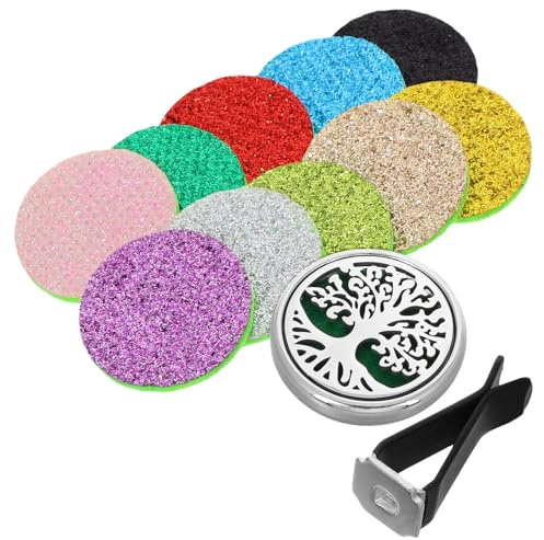 TOYZFRIENDY Aromatherapie Diffusor aus Legierung Lüftungsschlitzclip Auto mit Baumwolle Nachfüllpads Eleganter Lebensbaum Design Kompatibel mit Ätherischen Ölen Geburtstagsgeschenk fürs Auto