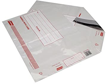 Go Secure Extra Strong Polythene Envelopes (Pack of 25), White, 345x430mm