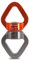 NewDoar Swing Swivel, 30KN Rotator Swing Spinner Micro Swivel Device für Swing Aerial Dance/Yoga/Schaukel/hängende Hängematte/Klettern Baumpfleger (Silber Orange)