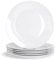 Argon Tableware 12x White 30cm Large Classic White Dinner Plates - Dishwasher and Microwave Safe - Porcelain Dining Main Course Serving Student Dishes Set
