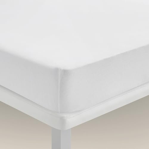 Pikolin Home - Protector de Colchón de Punto Antiácaros | 135x190/200cm | Transpirable | Antialérgico | Ajustable