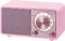 SANGEAN WR-7 – Kompaktes, tragbares Radio mit FM, Bluetooth, integriertem Akku, edlem Echtholz-Gehäuse, Pink