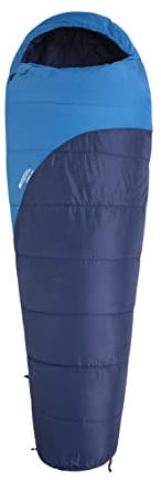 Mountain Warehouse Summit 300 Schlafsack - 3/4 Saison, isolierter Schlafsack in Mumienform, 23cm x 41cm verpackt - Ideal für Herbst, Camping, Trekking Kobalt Reißverschluss rechts - reg. Länge (200cm)