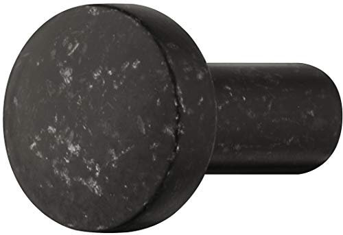 Gedotec Design Möbelknopf Antik Schrank-Knopf Vintage für Schubladen - H10046 | edler Landhaus Möbelgriff schwarz rund | Knopf zylindrisch Ø 20 mm | 1 Stück - Möbel-Knauf klassisch mit Möbelschrauben