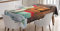 ABAKUHAUS Weihnachten Tischdecke, Garten mit Geschenkkarton, Schmutzabweisent mit Modernster Druck Technologie Waschbar Klare Farben, 140 x 170 cm, Weiß Braun