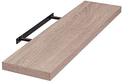 EUGAD Étagères Murale en MDF,étagère de Rangement décorative Flottante 80cm Longueur,Chêne