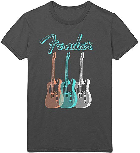 Fender 'Triple Guitar' (Charcoal) T-Shirt