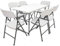 AMANKA Ensemble de Meubles de Jardin avec 6 Chaises - 120 cm Table Pliable Résistant aux Intempéries