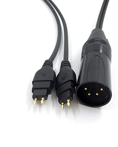 XLR 4-pin Balanced Cord Replacement Upgrade OFC Splitter Cable Compatible with SENNHEISER HD525 HD535 HD545 HD565 HD580 HD58X HD600 HD650 HD6xx HD660s Headphones(5ft)