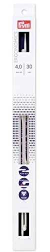 Prym 190304 Jackenstricknadeln Ergonomics 30 cm 4,00 mm, Alabasterweiß