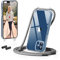 GOODVISH Handykette kompatibel mit iPhone 12 und iPhone 12 Pro 6,1 Display,Necklace Hülle mit Band Handyhülle für zum Umhängen,Transparent Case mit Schnur Schutzhülle mit Kordel, Silber