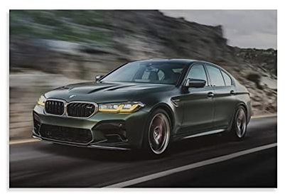 Auto-Poster, Motiv: BMW M5, dekoratives Gemälde, Leinwand, Wandkunst, Wohnzimmer, Schlafzimmer, 60 x 90 cm