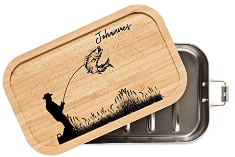 ABENTEUERNAH - Personalisierte Brotdose für Erwachsene - Individuelle und Robuste Edelstahl Brotdose mit Namen - Personalisierte Geschenke für Männer (Große Lunchbox 1100 ml)