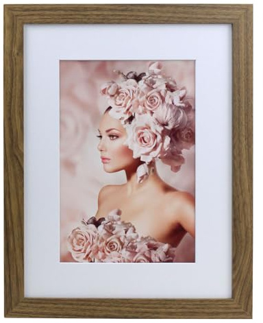 IDEAL TREND Bilderrahmen Holz Rahmen Plexi Acryl Collage Wanddeko Poster quadratisch S215: Farbe: Eiche | Format: 29,7x42 A3