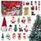 FunsLane Calendario dell'Avvento 2022, decorazioni per albero di Natale, conto alla rovescia, set di ornamenti per interni, ornamenti di Natale, calendario dell'Avvento per Natale, vacanze, regalo per