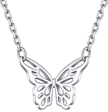 ChicSilver Butterfly Necklace for Women 925 Sterling Silver Pendant Birthday Christmas Jewelry