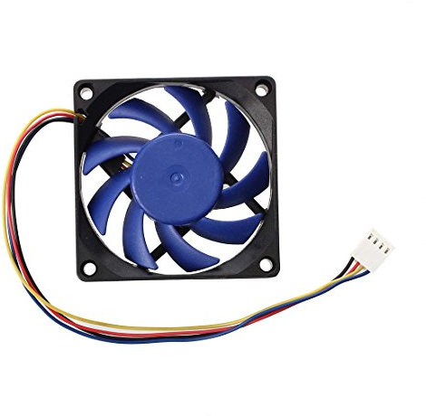 CC 12V 70mm 4 32 Caja del ordenador PWM CFM PC CPU Ventilador de refrigeración Azul Negro