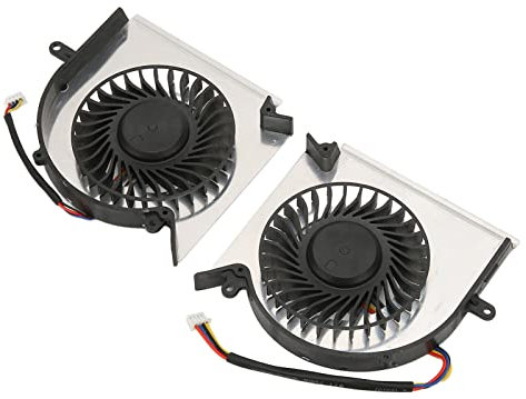 Tosuny Ventilador de CPU GPU para MSI GE75 GP75 GL75 WE75 GE63 GP63 GL63 GV63 GE73,4 Pines DC 5V/0.55A CPU GPU Ventilador de Refrigeración Ventilador de Repuesto, Fácil de Instalar y