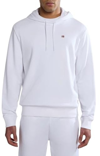 Napapijri Herren Hoodie Balis H Sum, Größe:XL, Farbe:Bright White(0021)