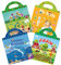 GUYUCOM 4 Pack Stickerbuch ab 2 3 4 5 6 Jahre Sticker Book Set Meerestiere Körperteil Insekt Bauernhof Spielzeug für Kinder Lerngeschenke Kinderspielzeug Weihnachten Geburtstag Geschenke